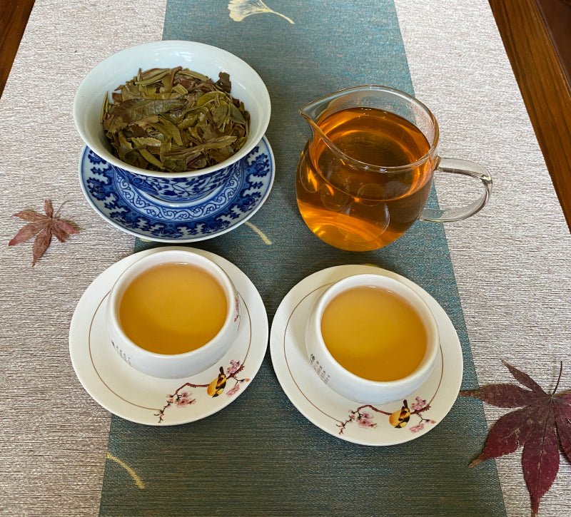 2020 Yunnan Old Tree Tea Moonlight White Tea Cake - 100g - The Honourable Tea Company